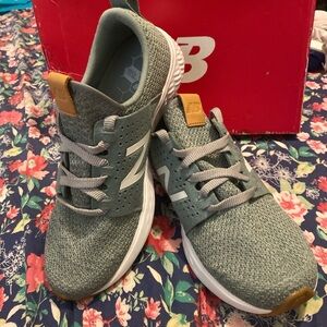 New Balance Green and White Running Shoes